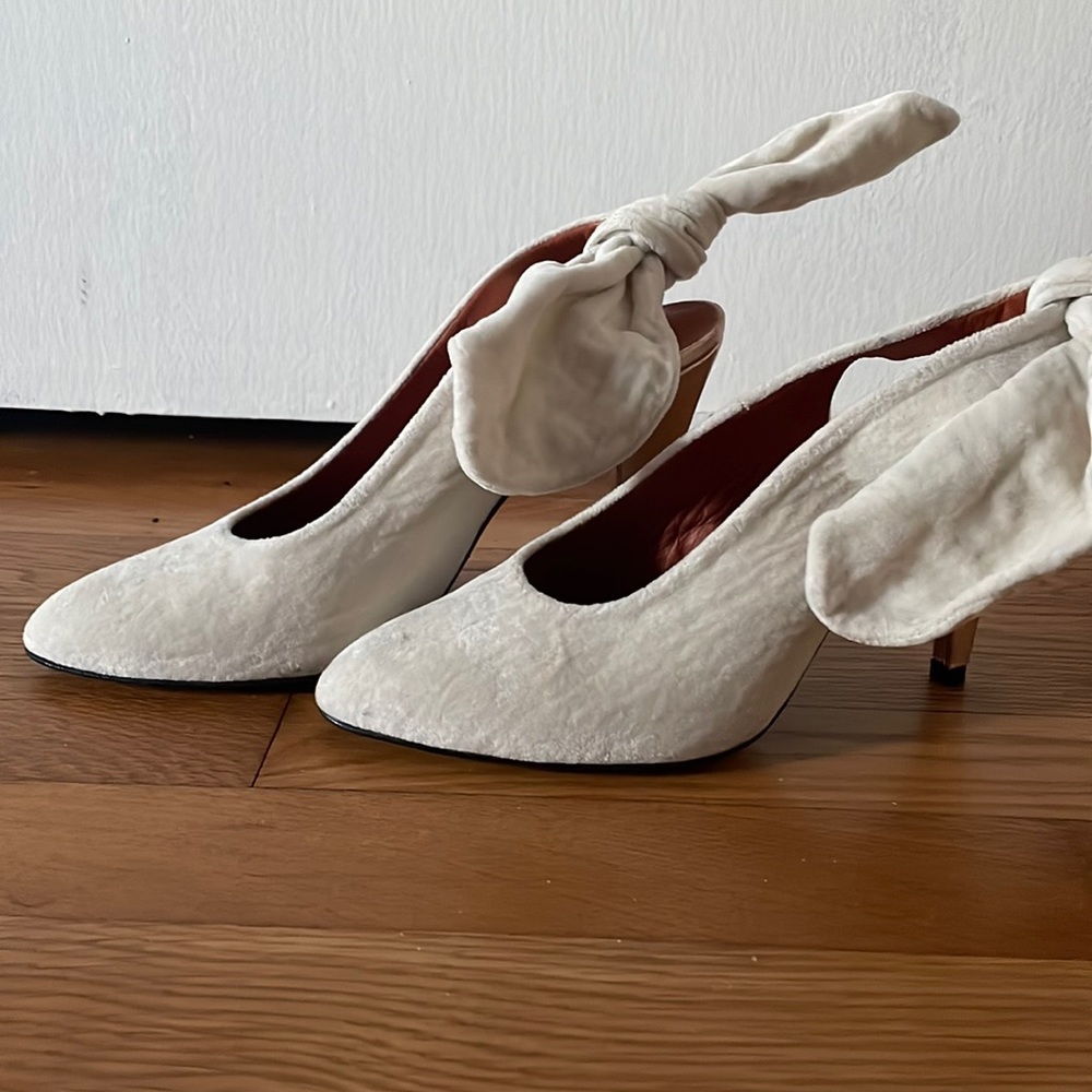 Carven white heels